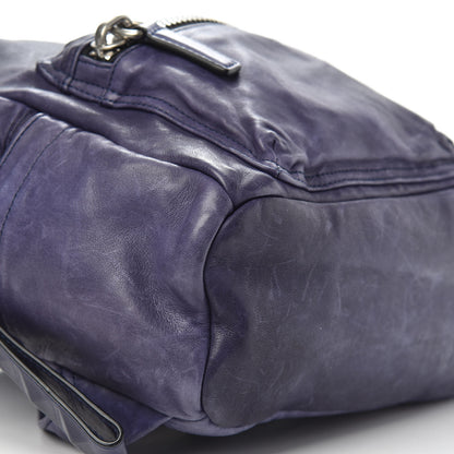 MCM Lambskin Small Tumbler Backpack Navy 9 of 9