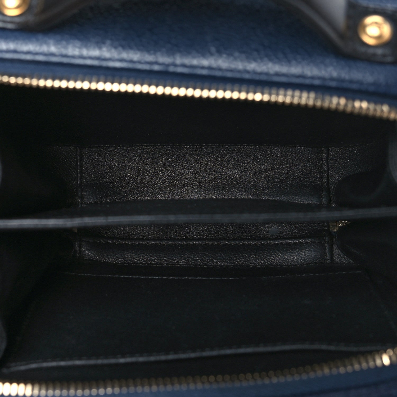 Chanel Caviar Quilted Small CC Filigree Vanity Case Navy Black 5 of 11