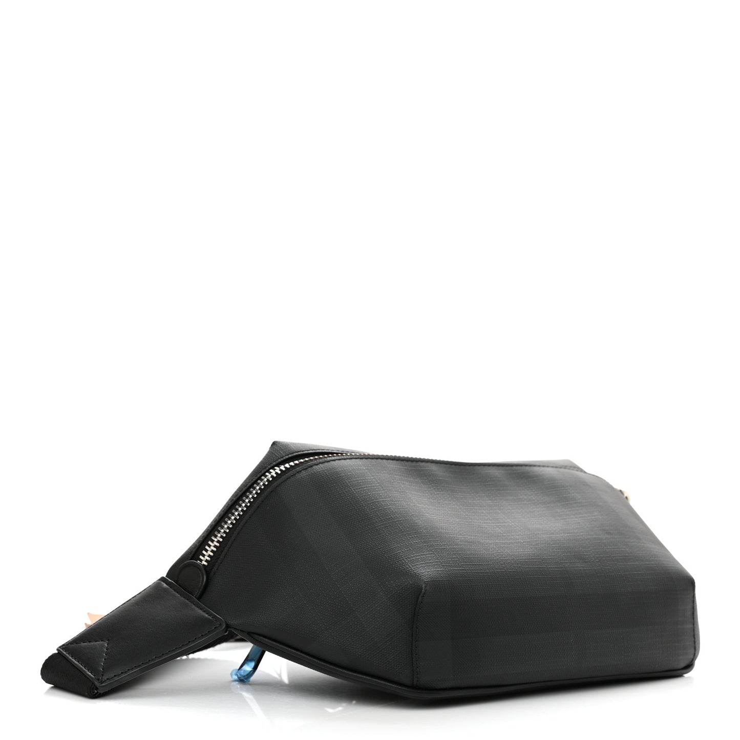 Charcoal Check Calfskin Sonny Bum Bag Charcoal