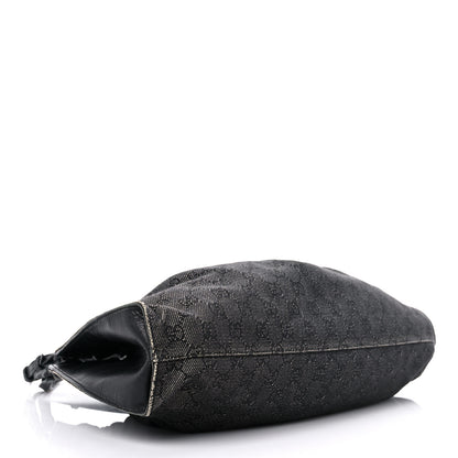 Gucci Denim Monogram Hobo Black 3 of 11