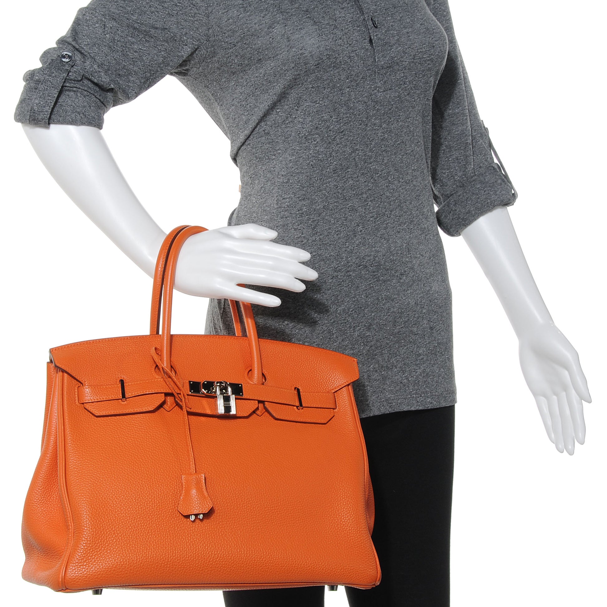 Hermes Togo Birkin 35 Orange 2 of 9