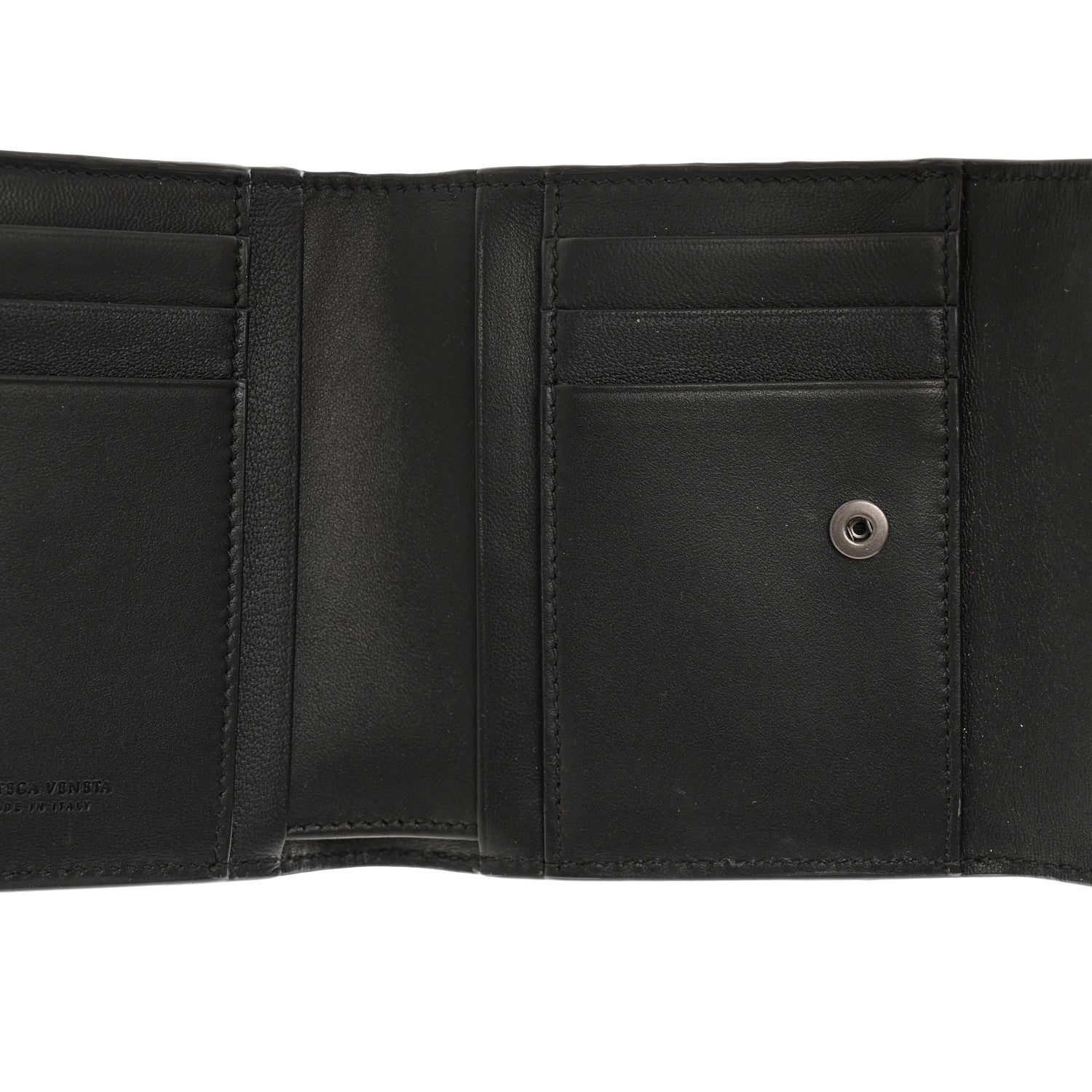 Bottega Veneta Nappa Intrecciato Trifold Wallet Black 5 of 10