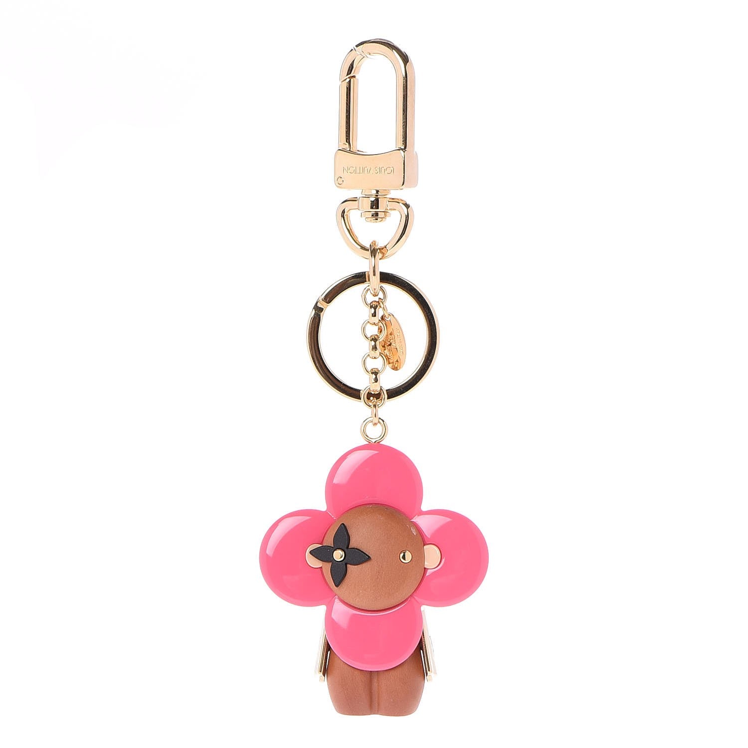 Louis Vuitton Resin Wood Vivienne Bag Charm Pink 1 of 4