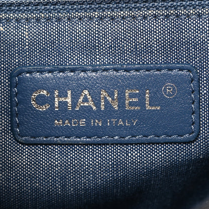 Chanel Denim Quilted Medium Graphic Flap Light Blue 6 of 13