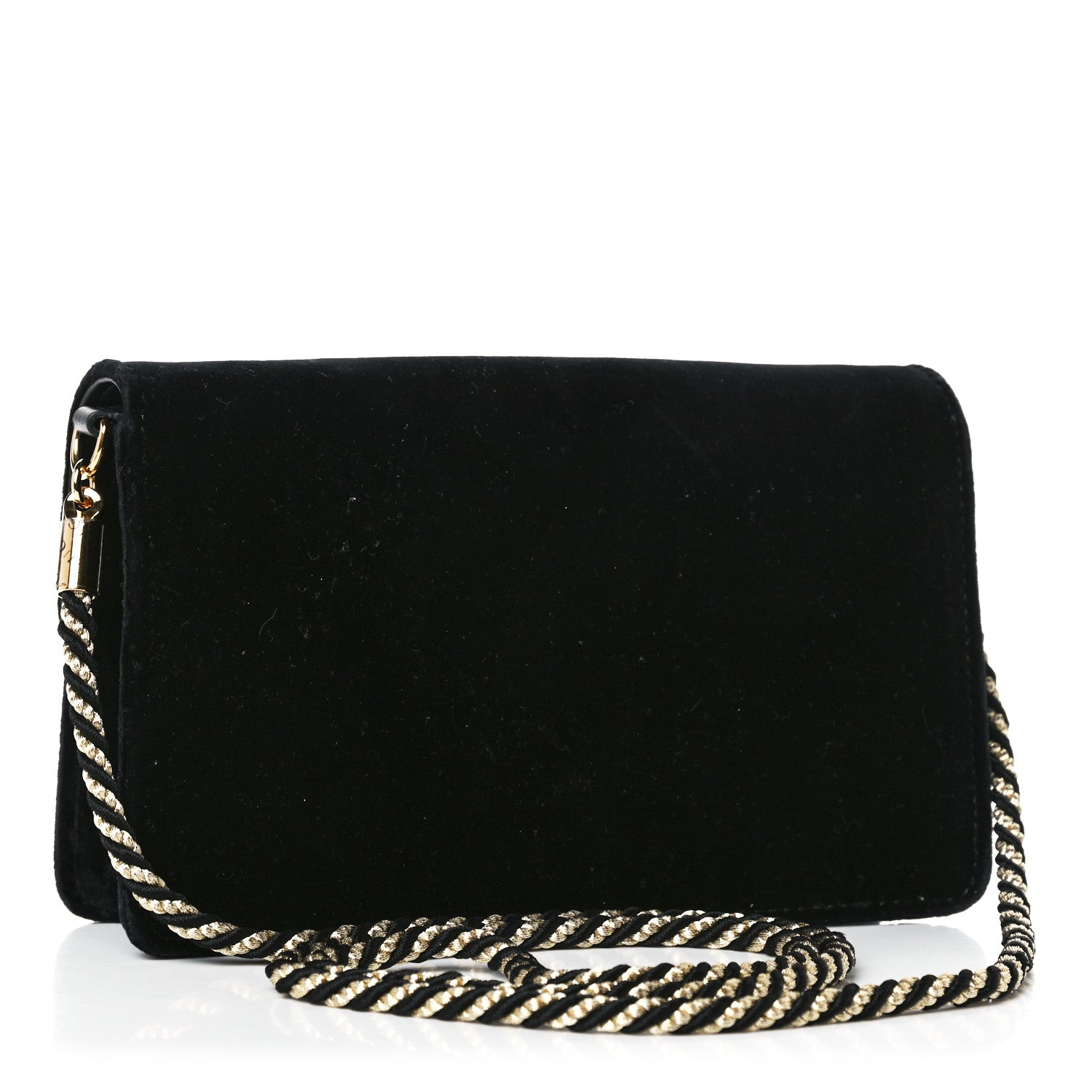 Gucci Velvet Crystal Square G Shoulder Bag Black 3 of 17