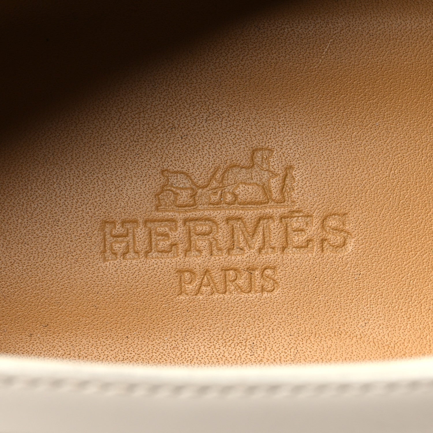 Hermes Glossed Calfskin First Derby 37 Beige Glaise 8 of 9