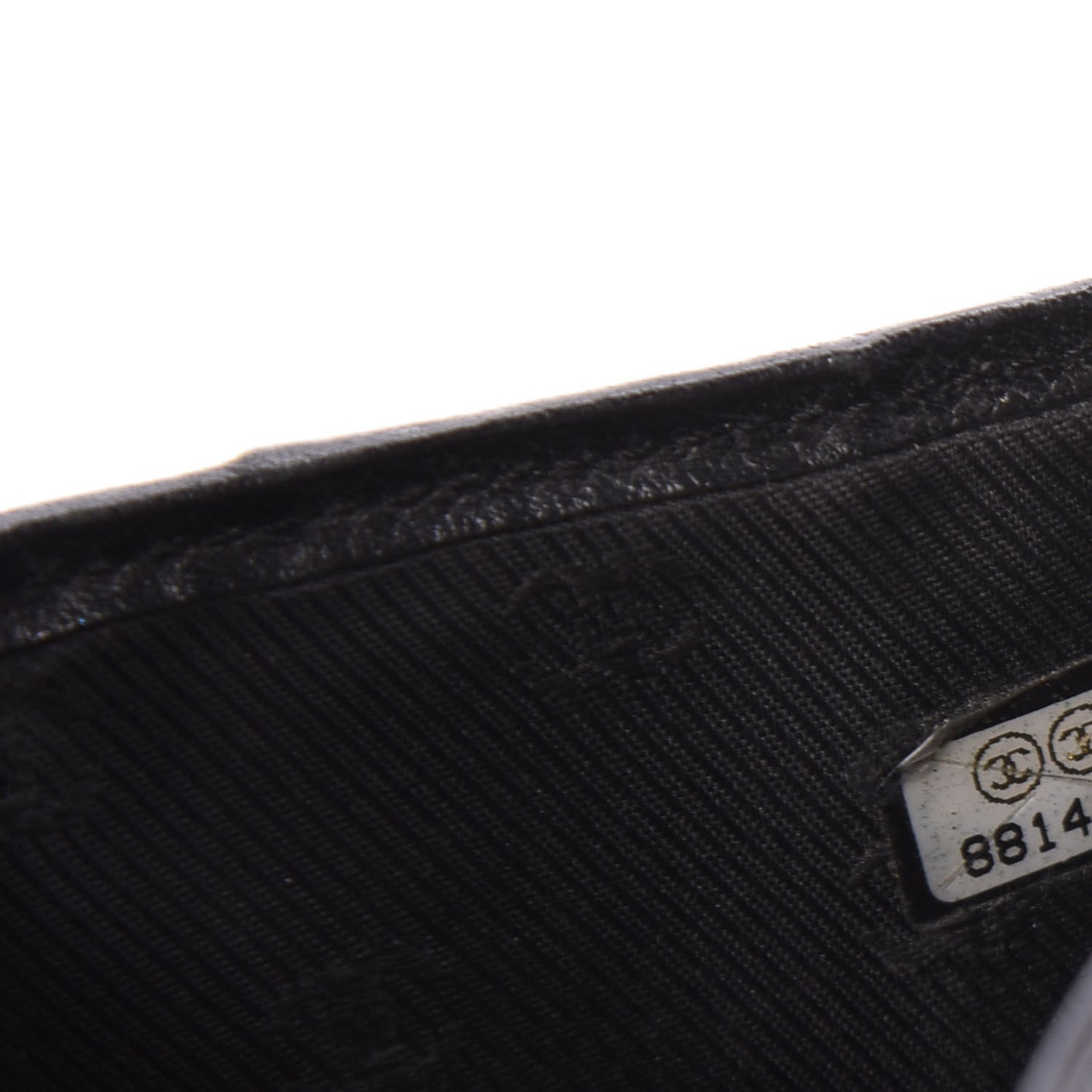 Grained Calfskin CC Button Flap Wallet Black