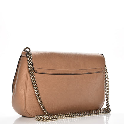 Gucci Pebbled Calfskin Medium Soho Flap Crossbody Camelia 3 of 8