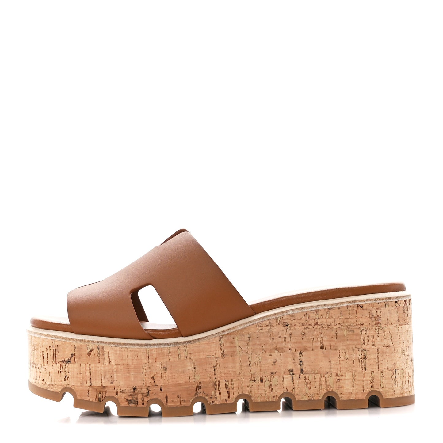 Calfskin Cork Eze 30 Sandals 37 Marron Glaise