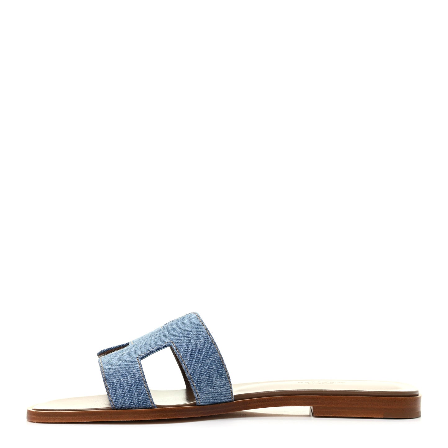 Denim Canvas Oran Sandals 37 Bleu Clair
