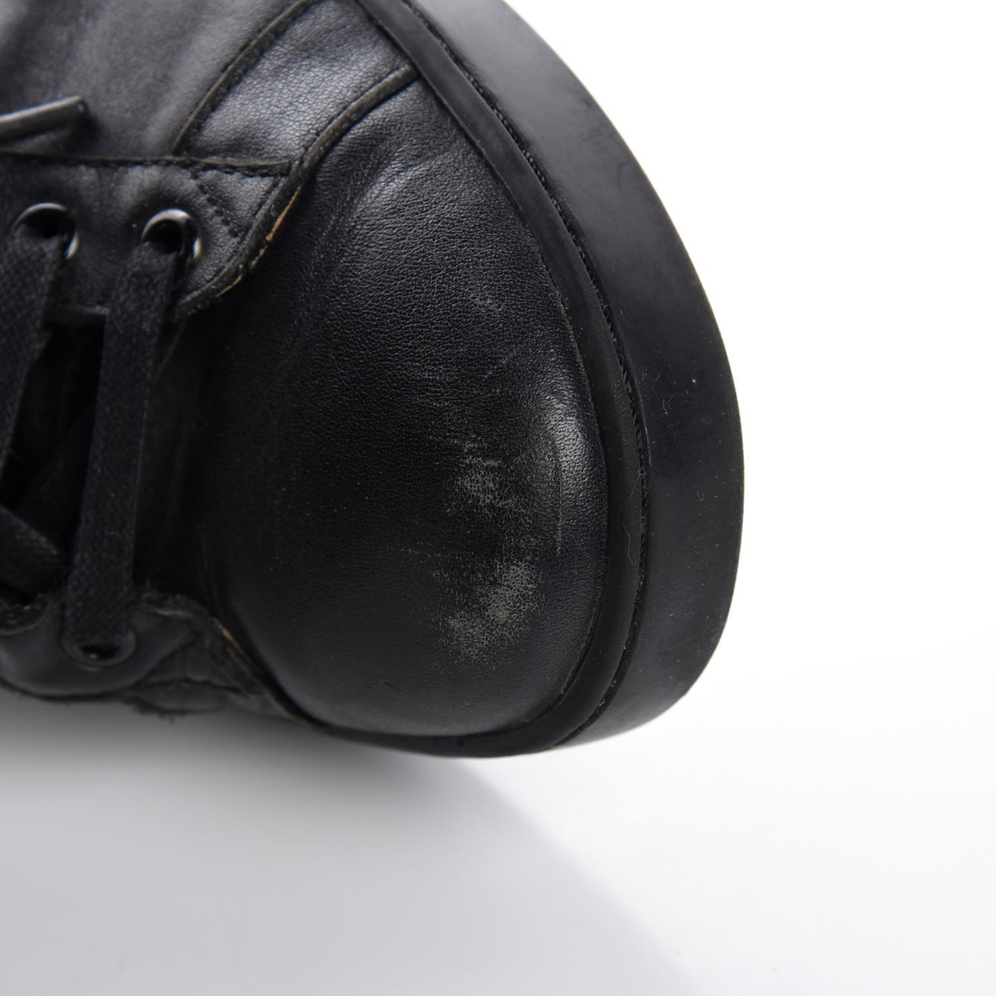 Calfskin Ayers Web Bee Embroidered Ace Sneakers 38 Black