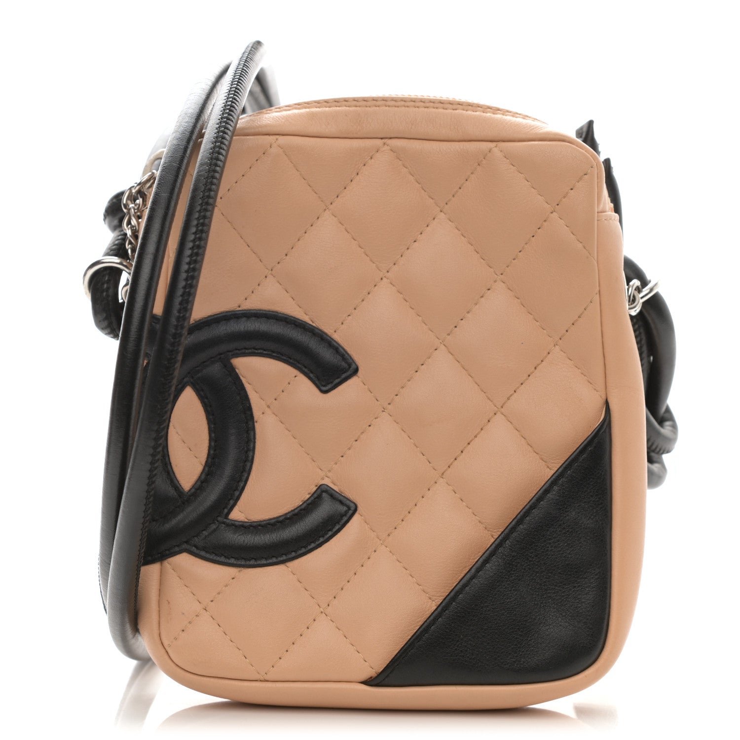 Chanel Calfskin Quilted Small Cambon Messenger Beige Black 1 of 8