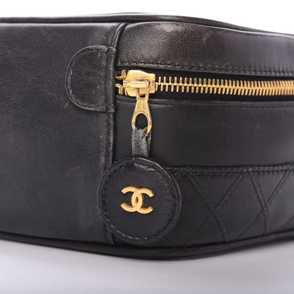 Chanel Lambskin Vanity Cosmetic Case Black 6 of 8