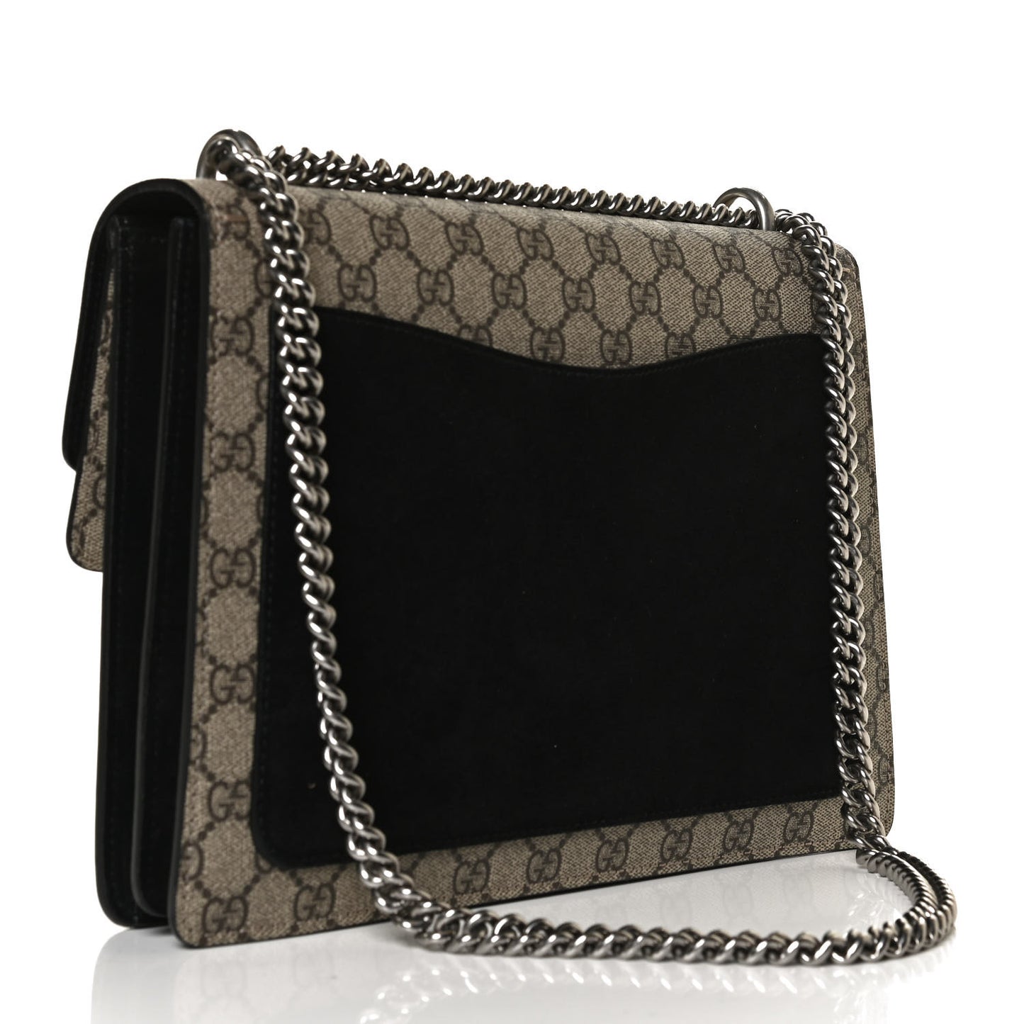GG Supreme Monogram Medium Dionysus Shoulder Bag Black