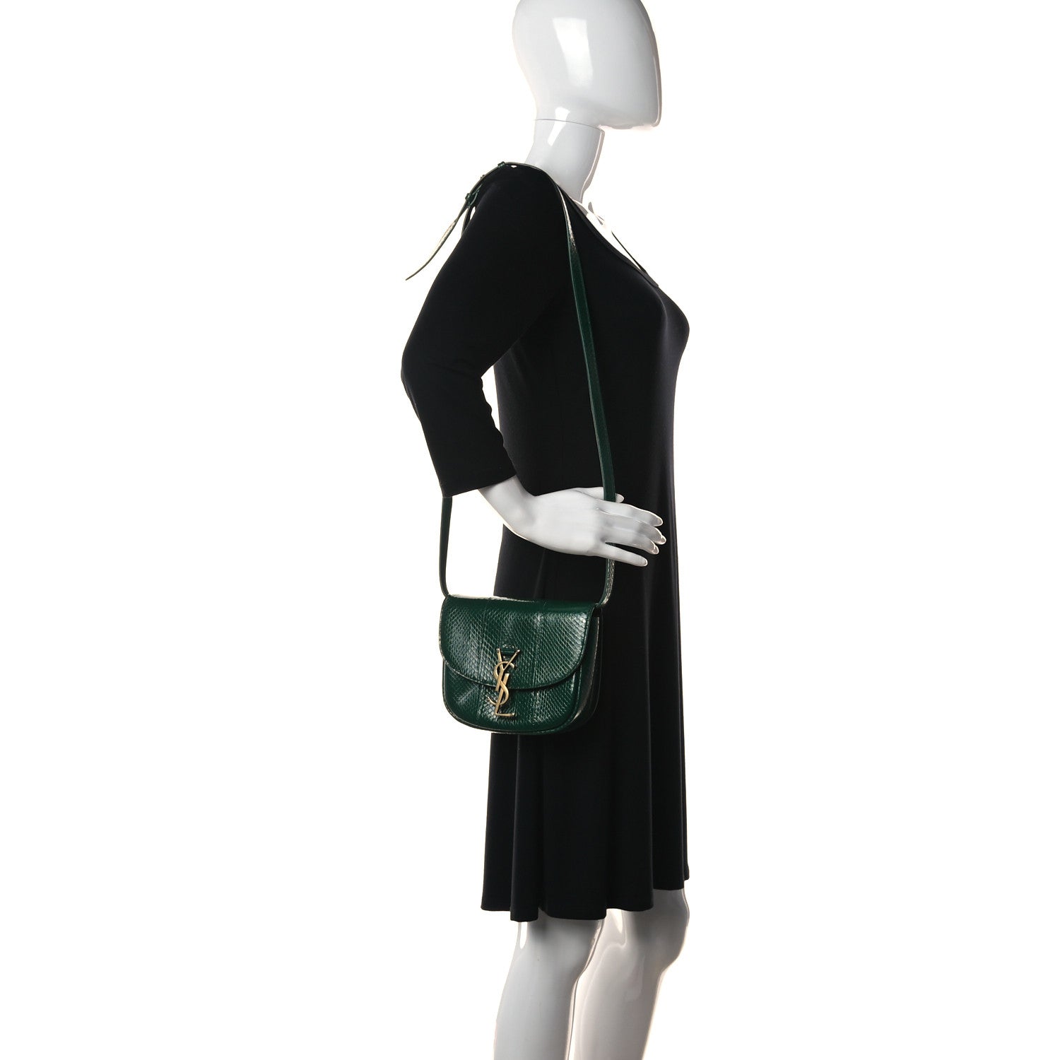 Saint Laurent Watersnake Small Kaia Satchel Green 2 of 12