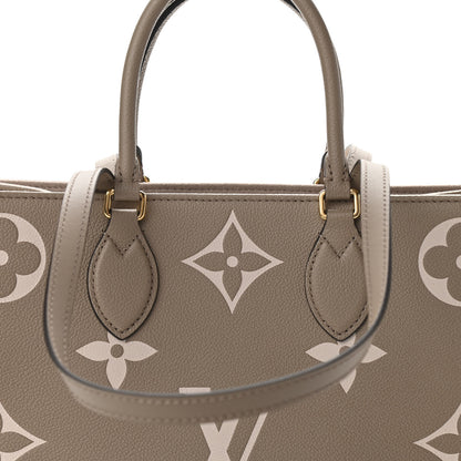 Louis Vuitton Empreinte Monogram Giant Onthego MM Tourterelle Creme 7 of 10