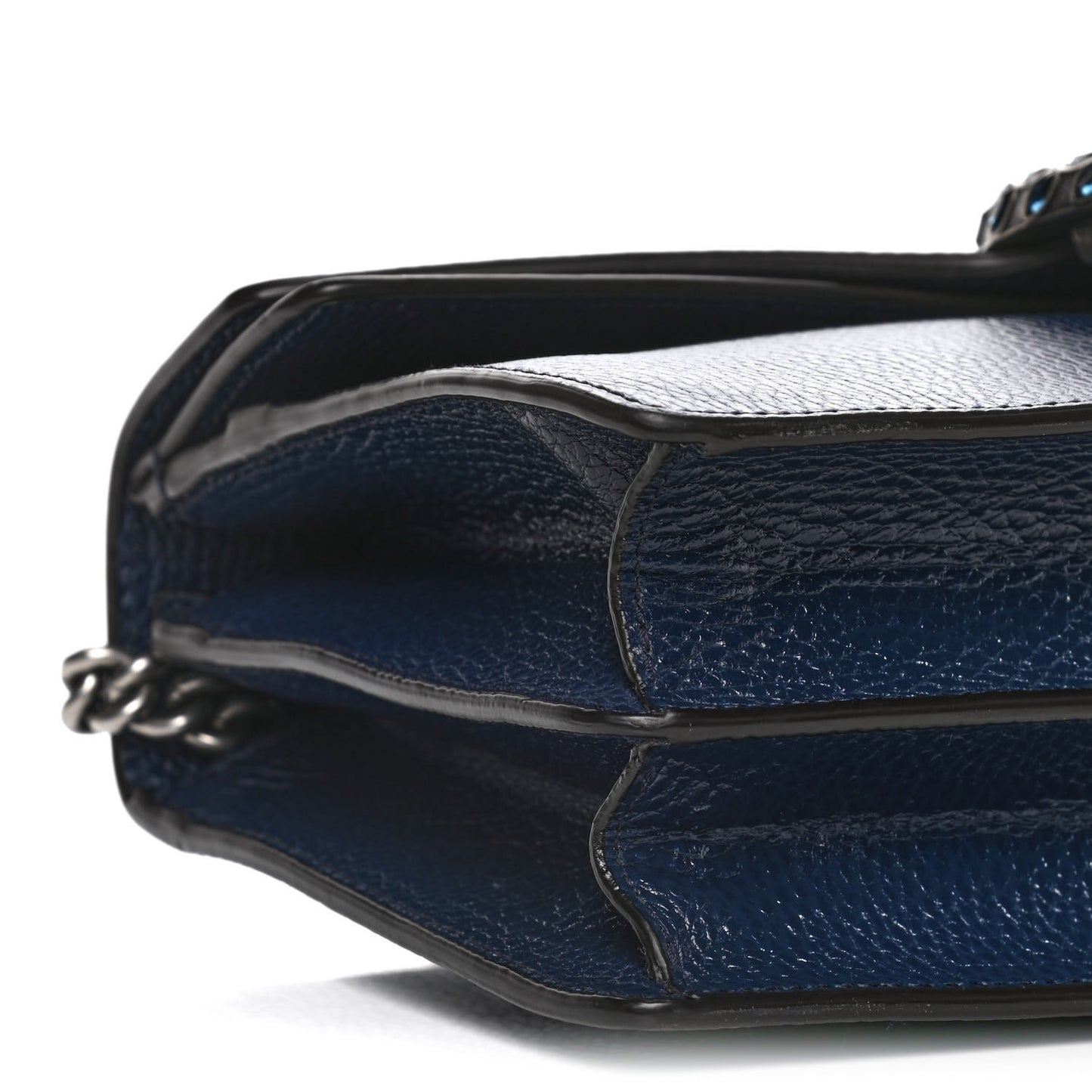 Dollar Calfskin Crystal Small Dionysus Shoulder Bag Blue Agata Montana Sapphire