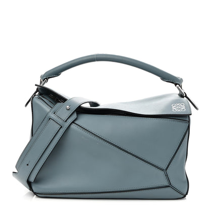 Loewe Calfskin Medium Puzzle Bag Stone Blue 1 of 11