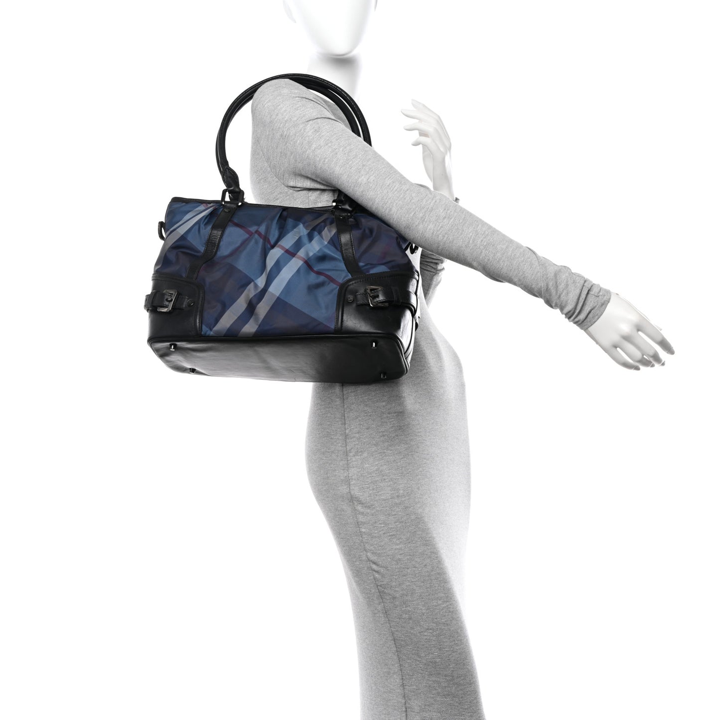 Nylon Check Medium Lowry Navy