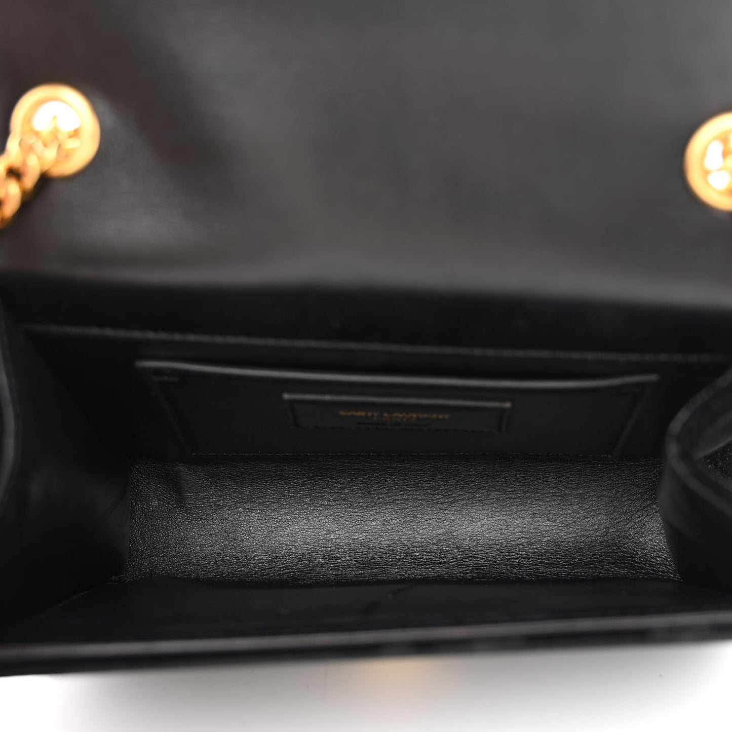 Velvet Crystal Studded Monogram Small Kate Satchel Black