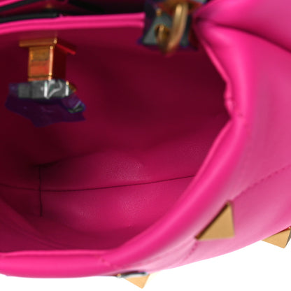 Valentino Garavani Nappa Small Roman Stud The Handle Bag Pink PP 5 of 8
