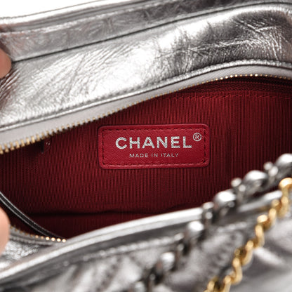 Chanel Metallic Aged Calfskin Quilted Small Gabrielle Hobo Silver 6 of 9