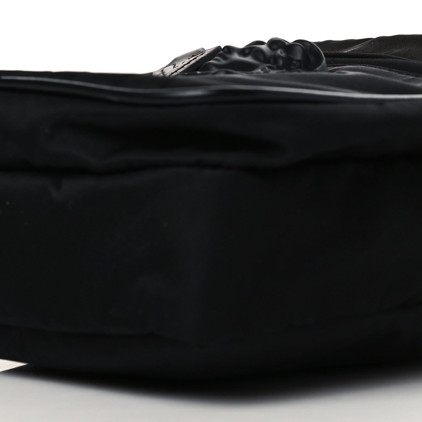 Nylon Palazzo Medusa Crossbody Bag Black
