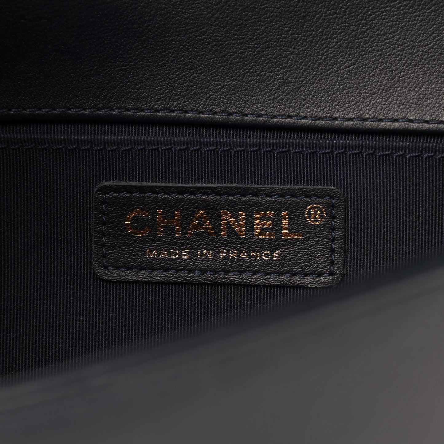 Lambskin Braided Woven Medium Boy Flap Navy Black