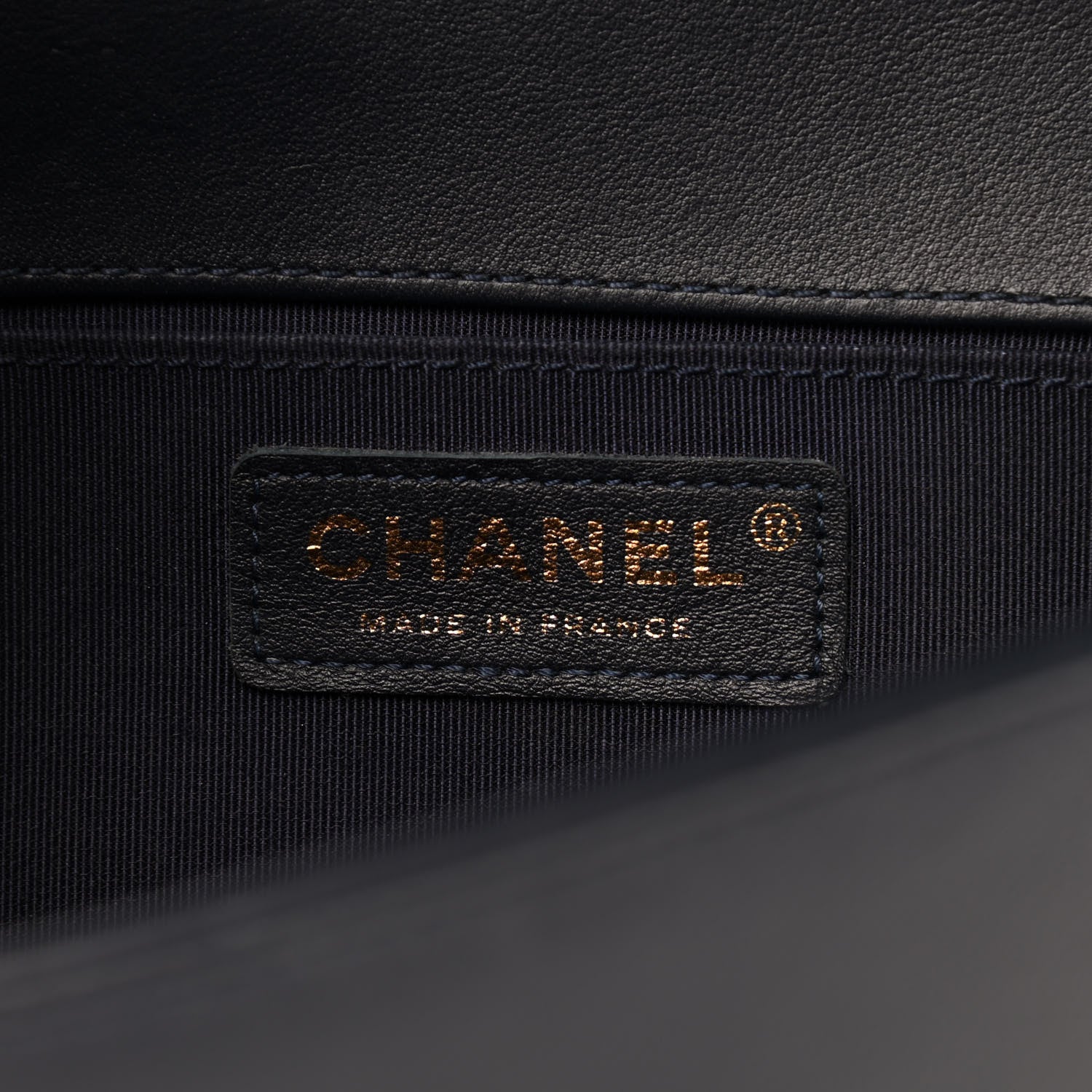 Chanel Lambskin Braided Woven Medium Boy Flap Navy Black 6 of 9