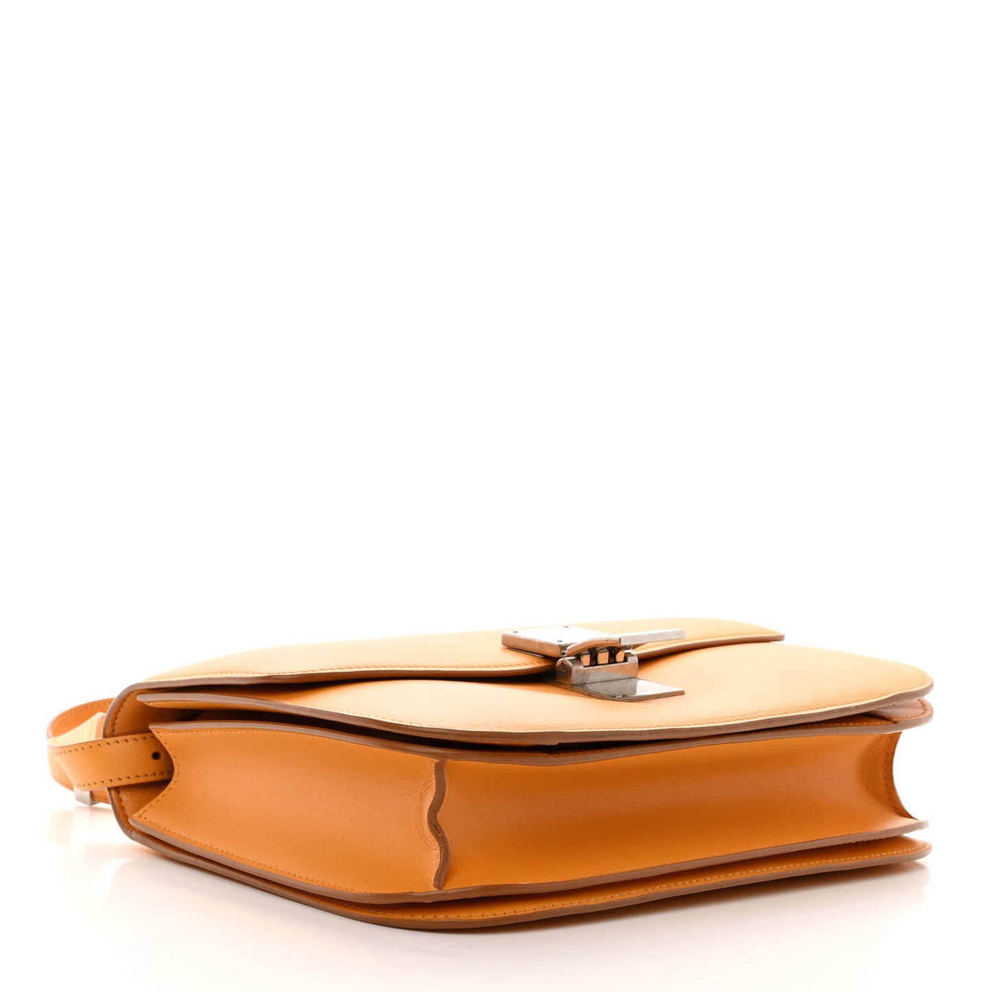 Box Calfskin Medium Classic Box Flap Bag Orange