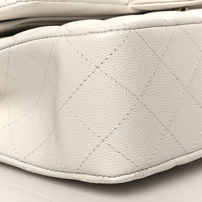 Chanel Caviar Quilted Medium Double Flap White 8 of 10