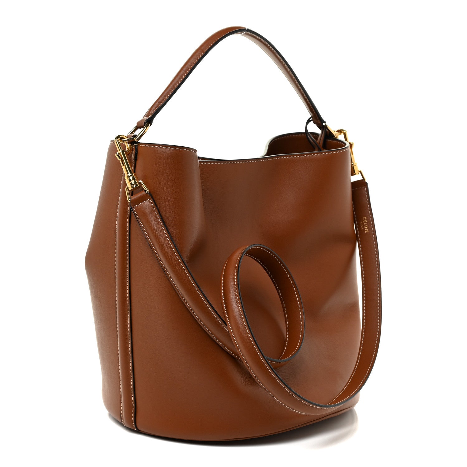 Celine Smooth Calfskin Bucket 16 Bag Tan 4 of 17