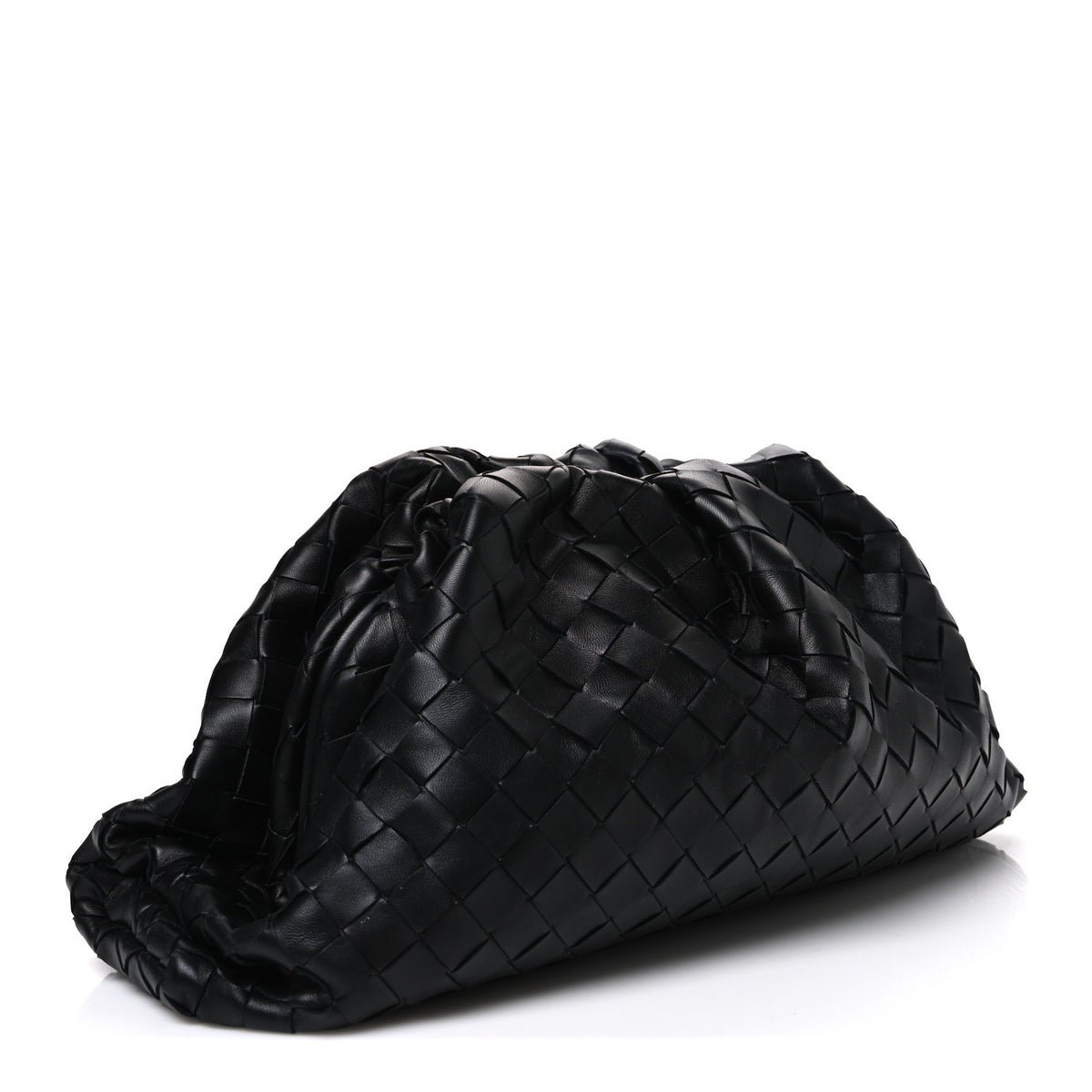 Nappa Maxi Intreccio The Pouch Oversized Clutch Black