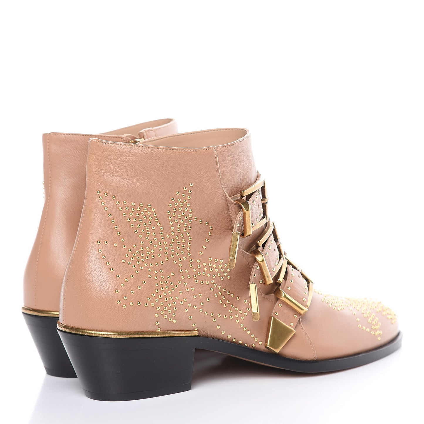 Nappa Sheepskin Studded Susanna Ankle Boots 37.5 Reef Shell