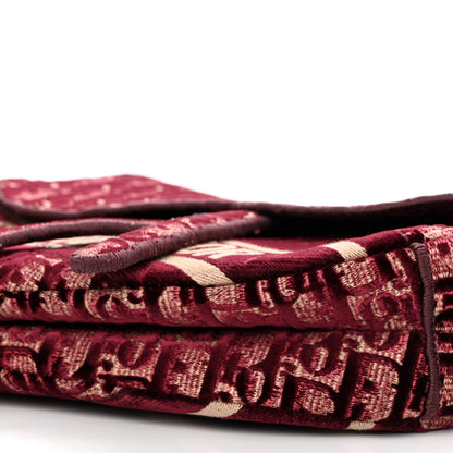 Christian Dior Velvet Oblique Saddle Bag Burgundy 10 of 10