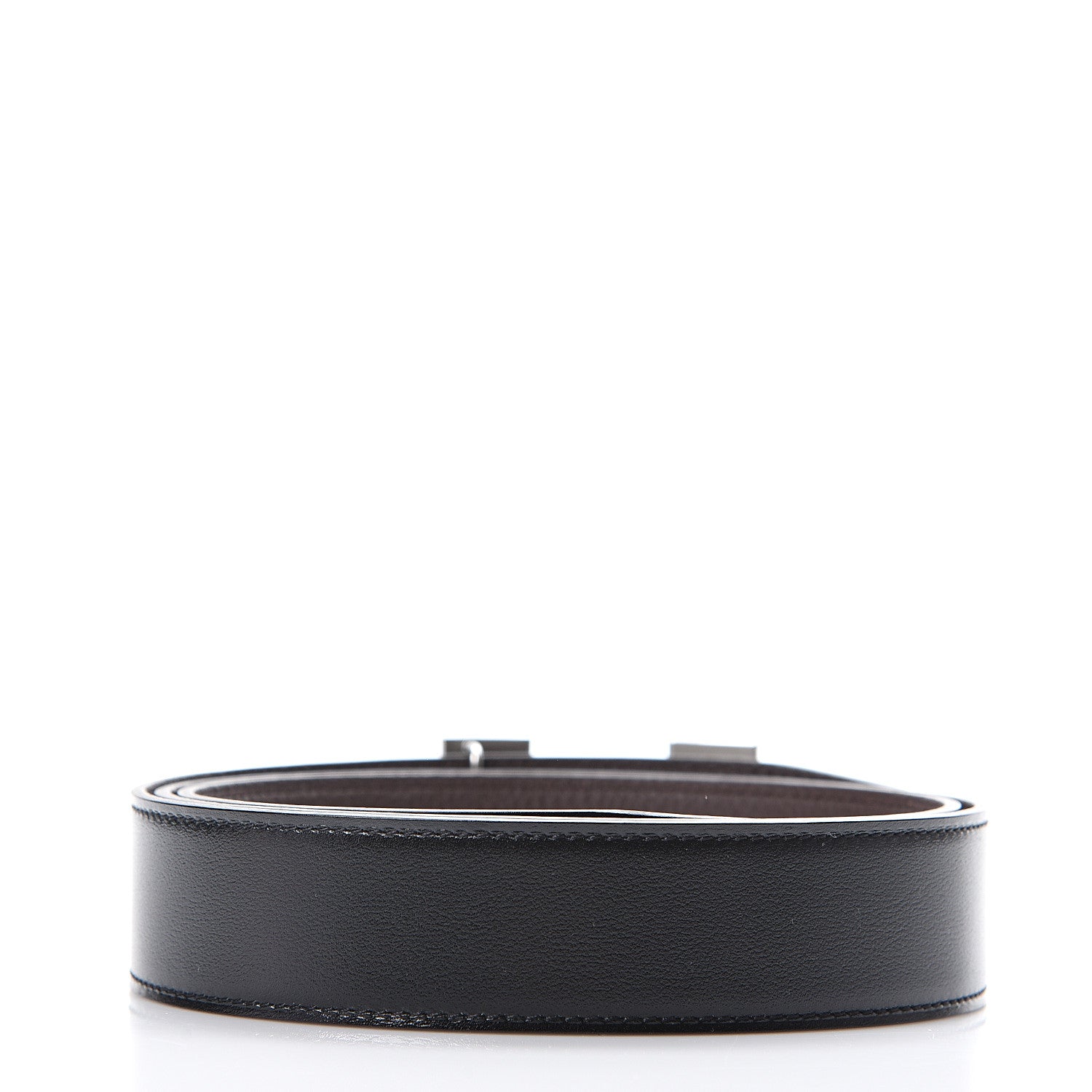 Hermes Box Togo 32mm H Belt 100 Black Chocolate 2 of 5