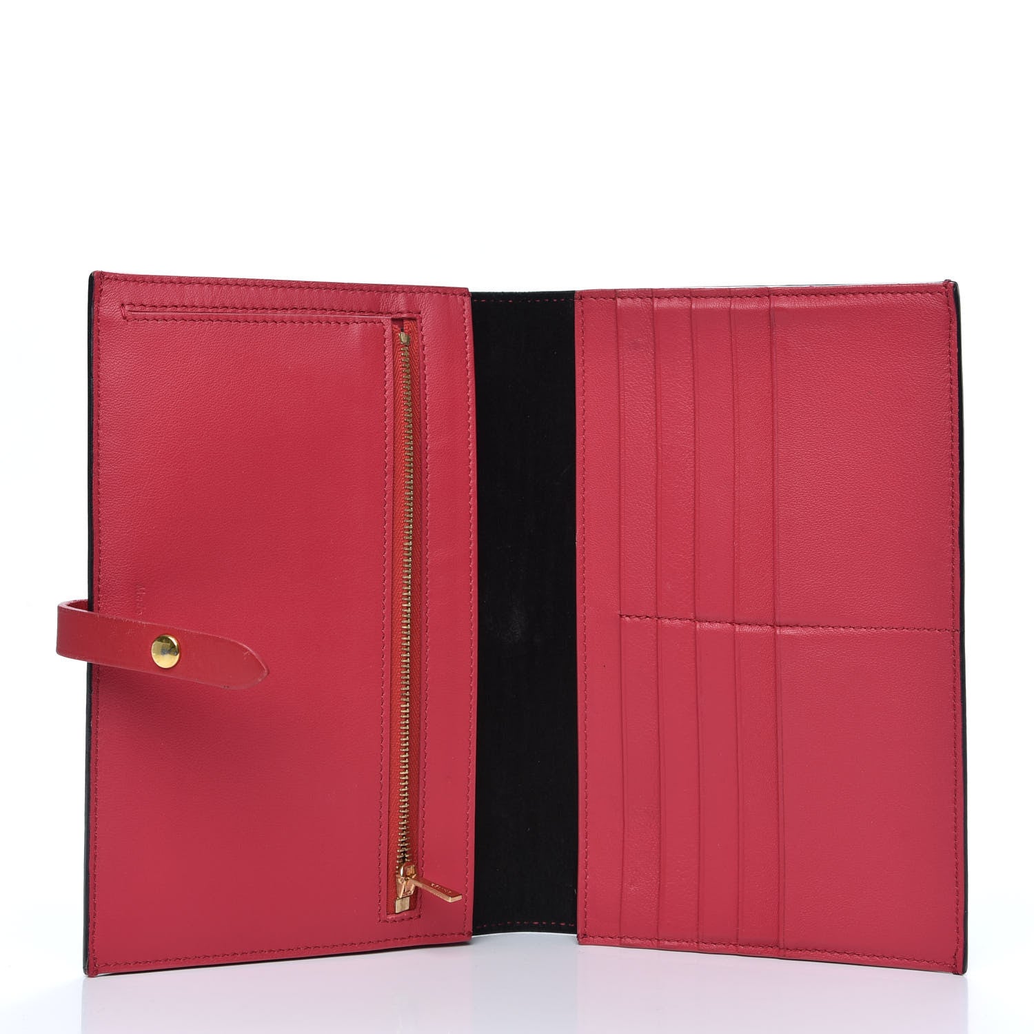 Celine Grained Calfskin Large Multifunction Strap Wallet Black 5 of 6