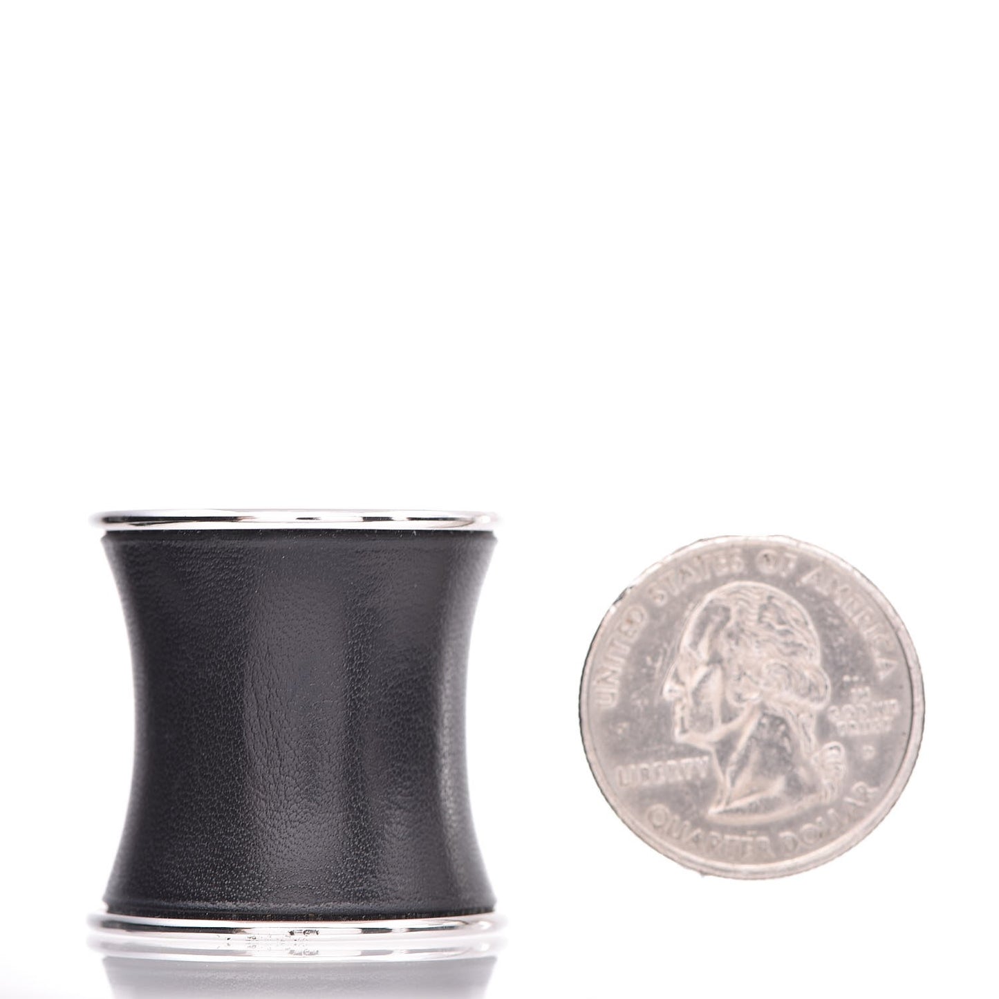 Lambskin Scarf Ring Black
