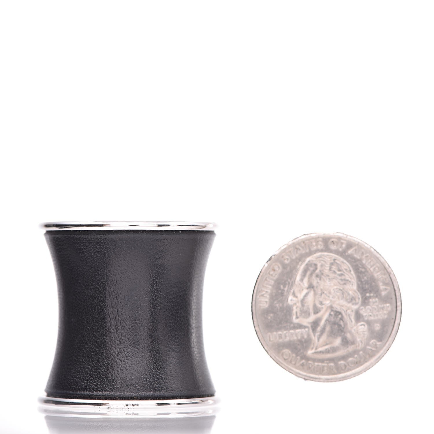 Hermes Lambskin Scarf Ring Black 2 of 7