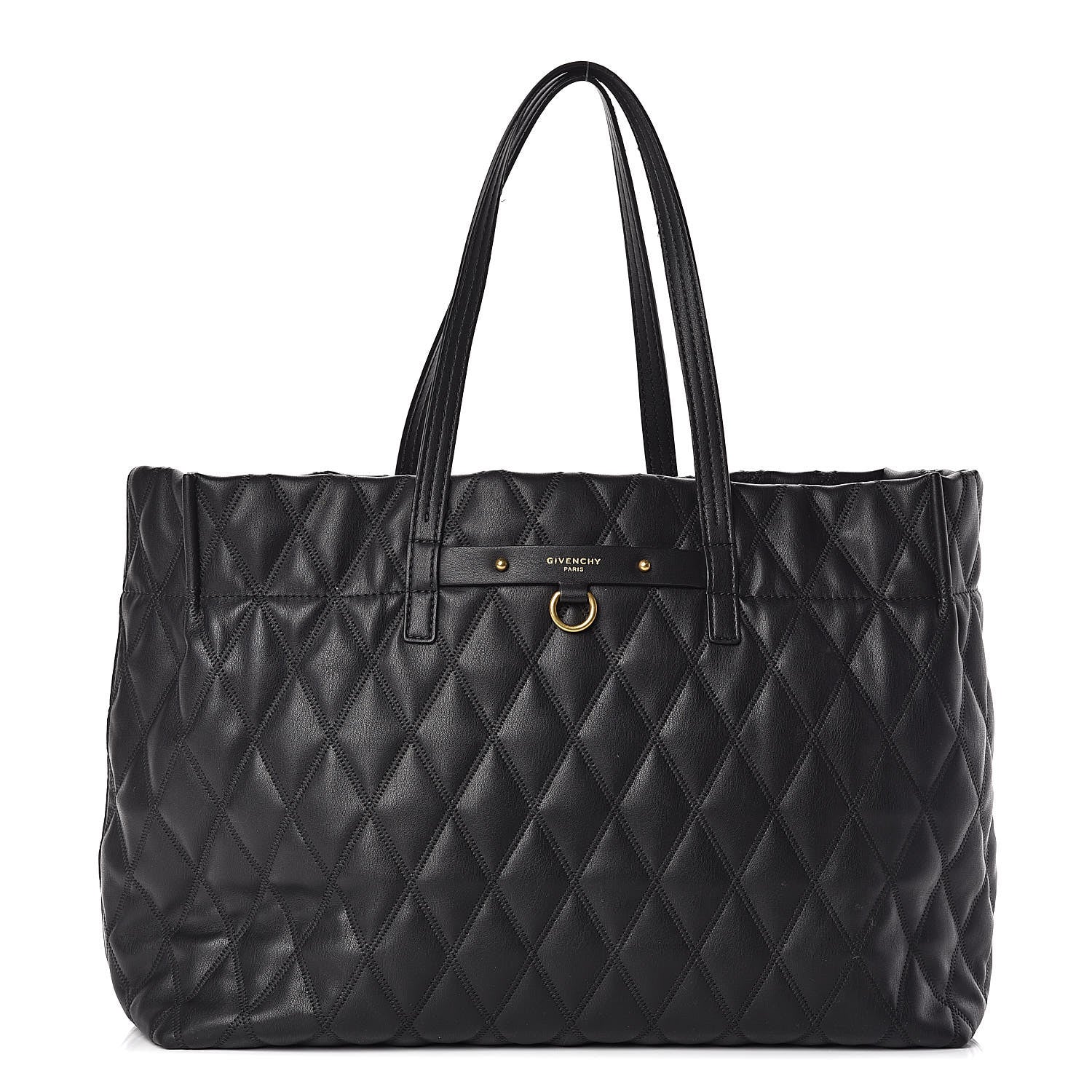 Givenchy Rubber Effect Canvas Quilted Duo Shopper Tote Black 3 of 15
