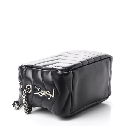Saint Laurent Calfskin Y Quilted Monogram Small Loulou Bowling Bag Black 4 of 10