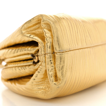 Bottega Veneta Metallic Bark Calfskin The Mini Pouch Gold 9 of 11