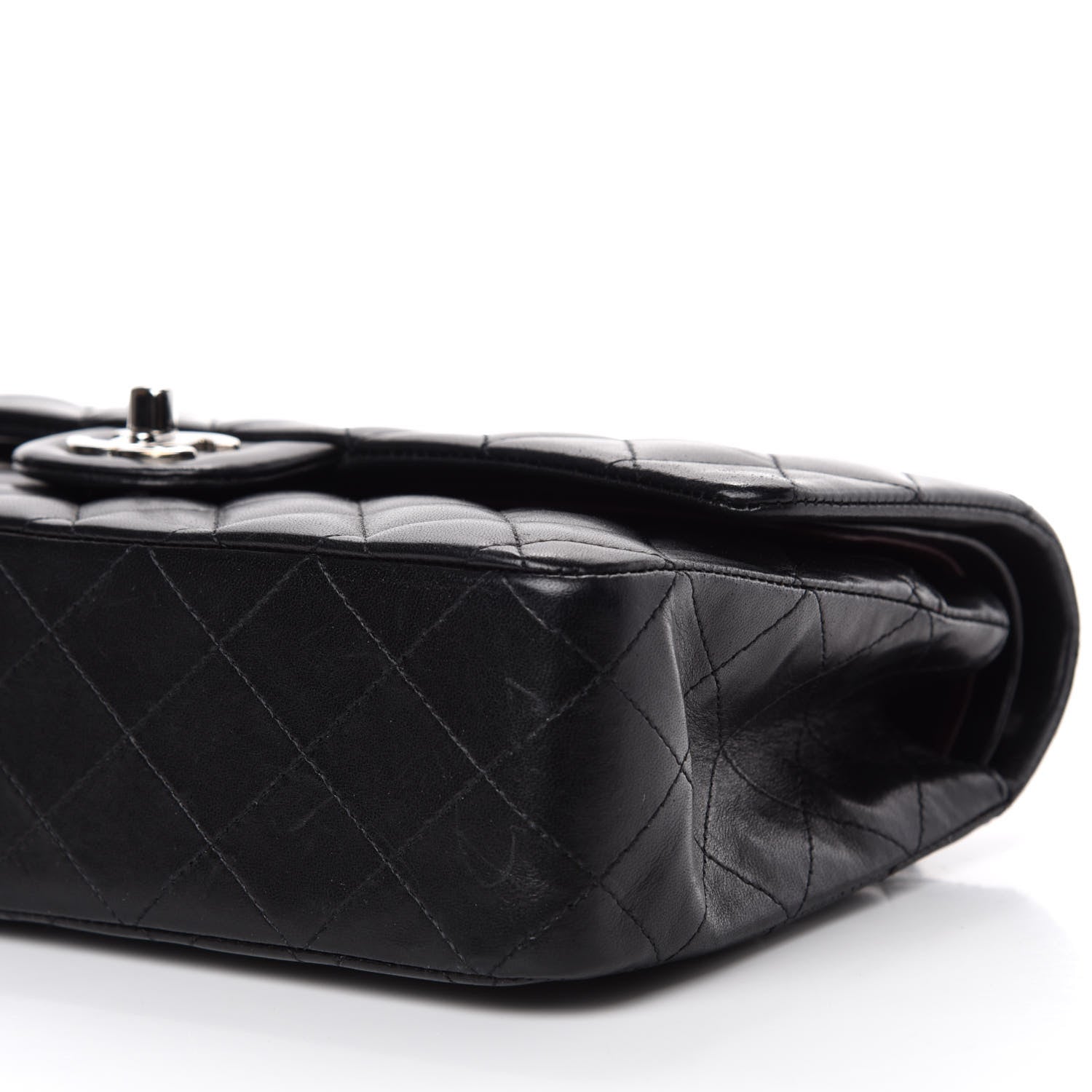 Chanel Lambskin Quilted Medium Double Flap Black 7 of 13