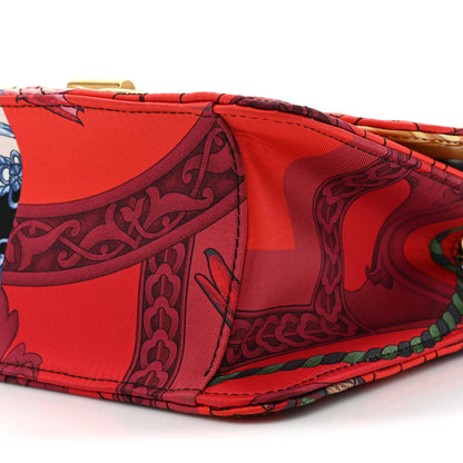 Salvatore Ferragamo Canvas Quilted Floral Print Gancini Flap Bag Multicolor 9 of 10