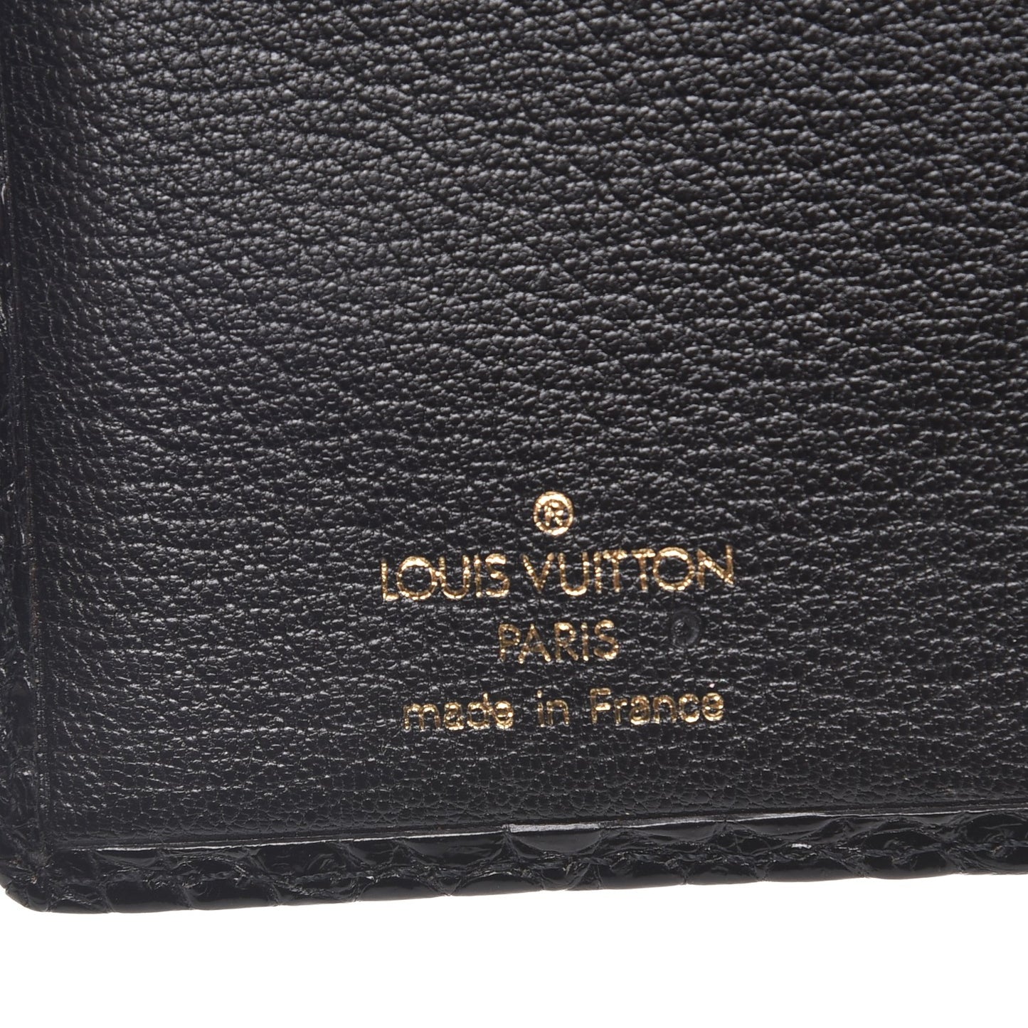 Alligator Checkbook Wallet Black