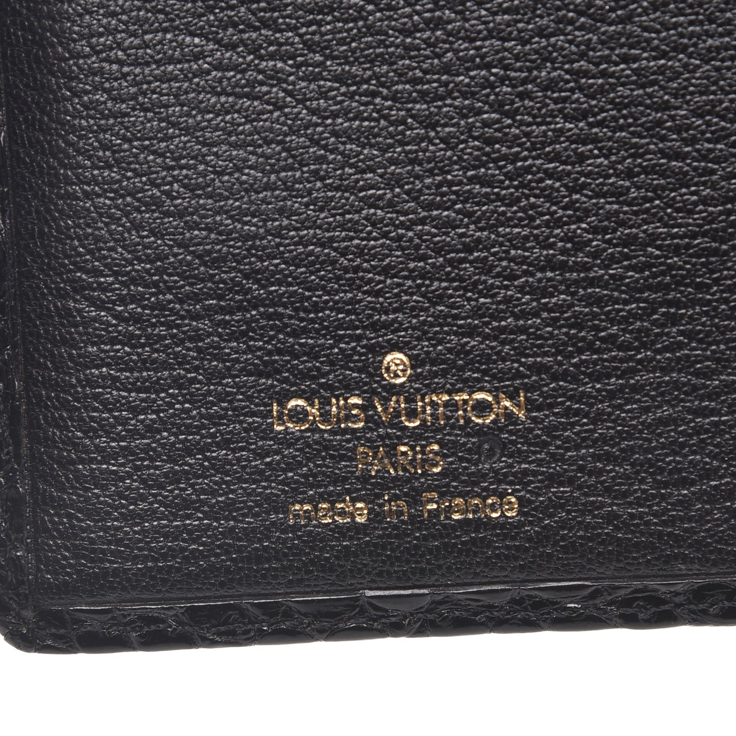 Louis Vuitton Alligator Checkbook Wallet Black 6 of 7