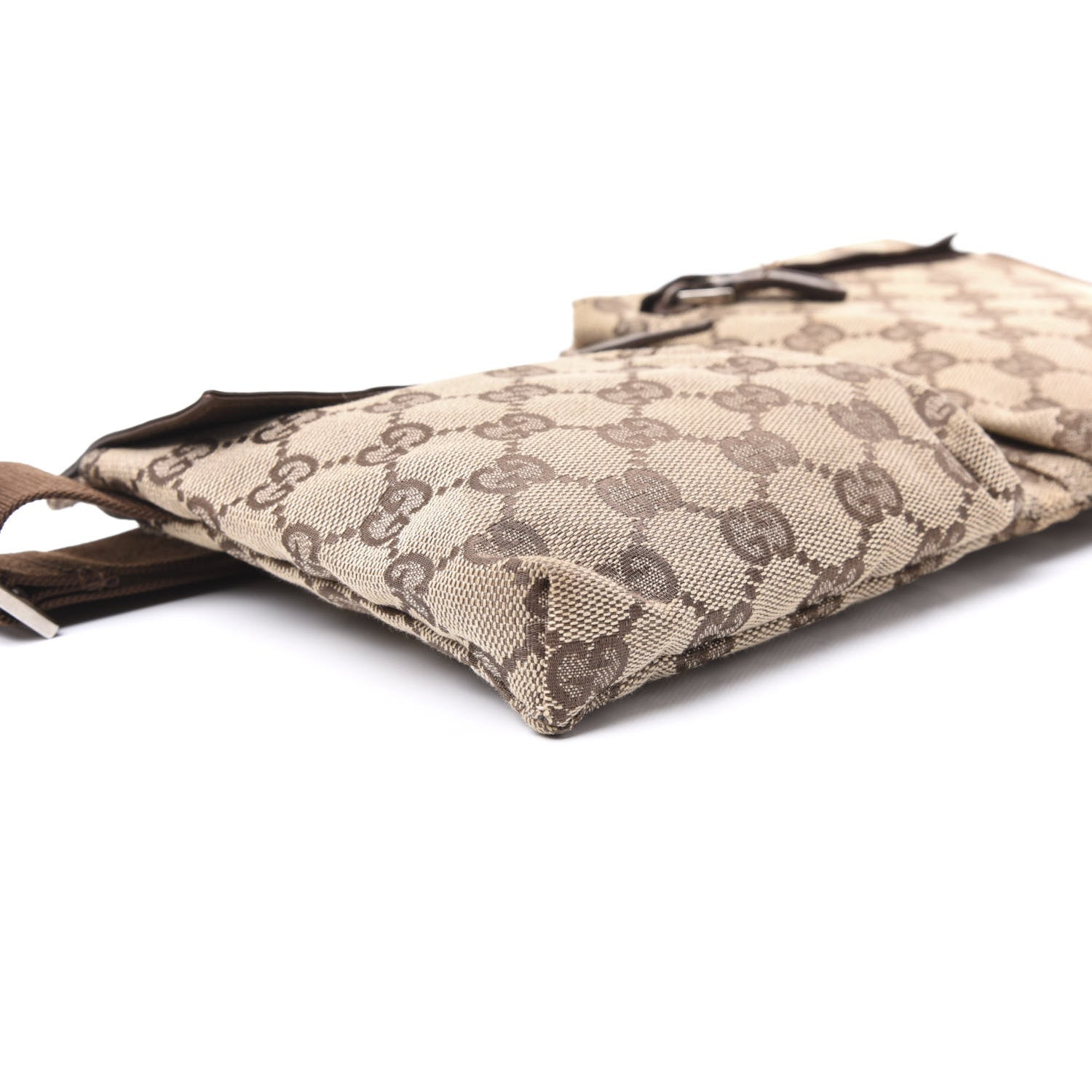 Gucci GG Monogram Double Pocket Belt Bag Dark Brown 5 of 8