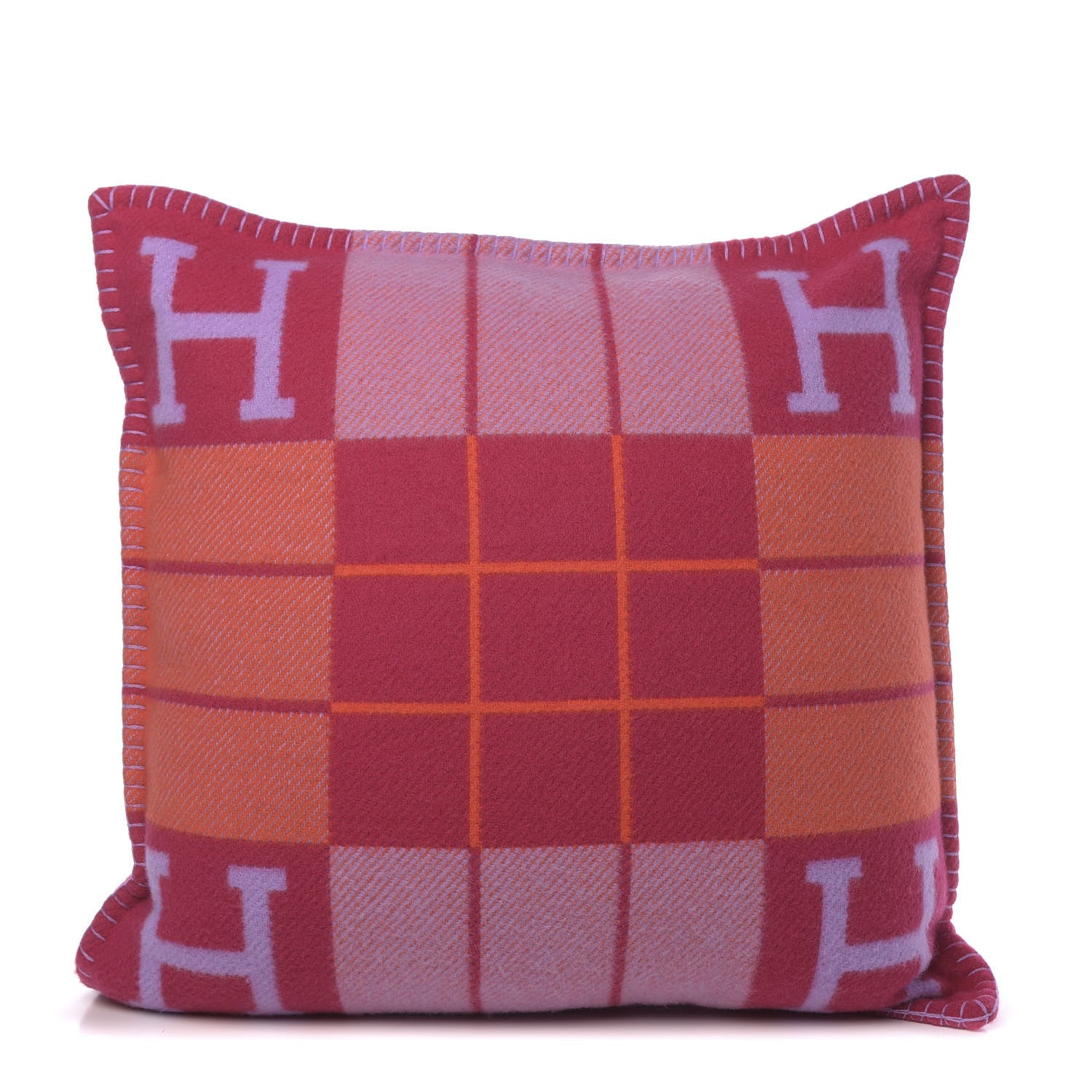 Hermes Wool Cashmere Avalon III Pillow PM Fuchsia Geranium 1 of 5
