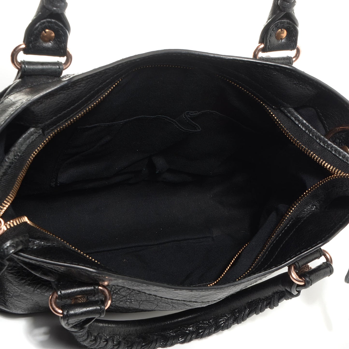 Agneau Giant 12 Rose Gold Hardware Town Black