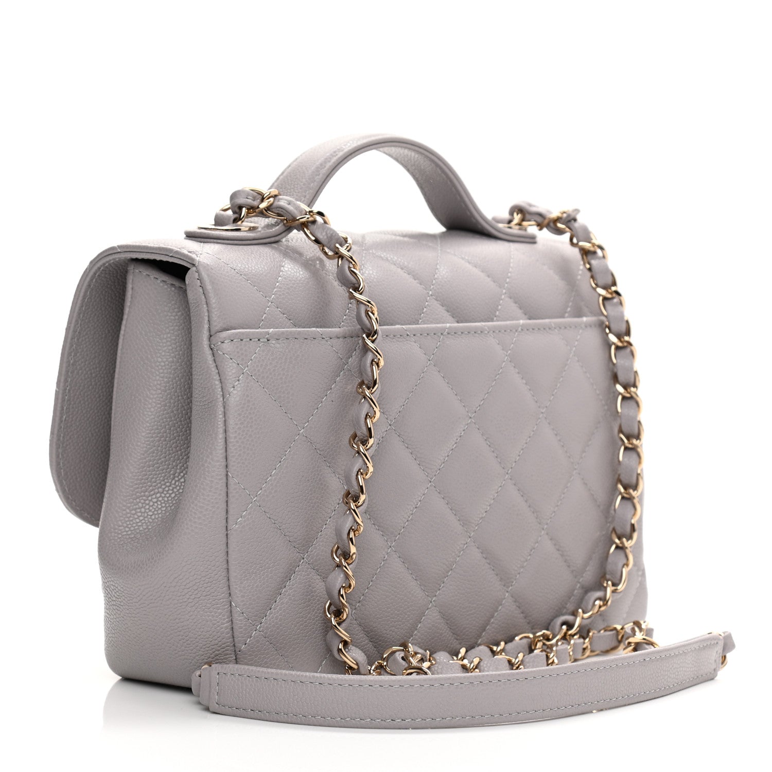 Chanel Caviar Quilted Medium Business Affinity Flap Grey 3 of 10